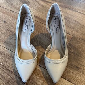 Abella Cream Pointed Toe Heels